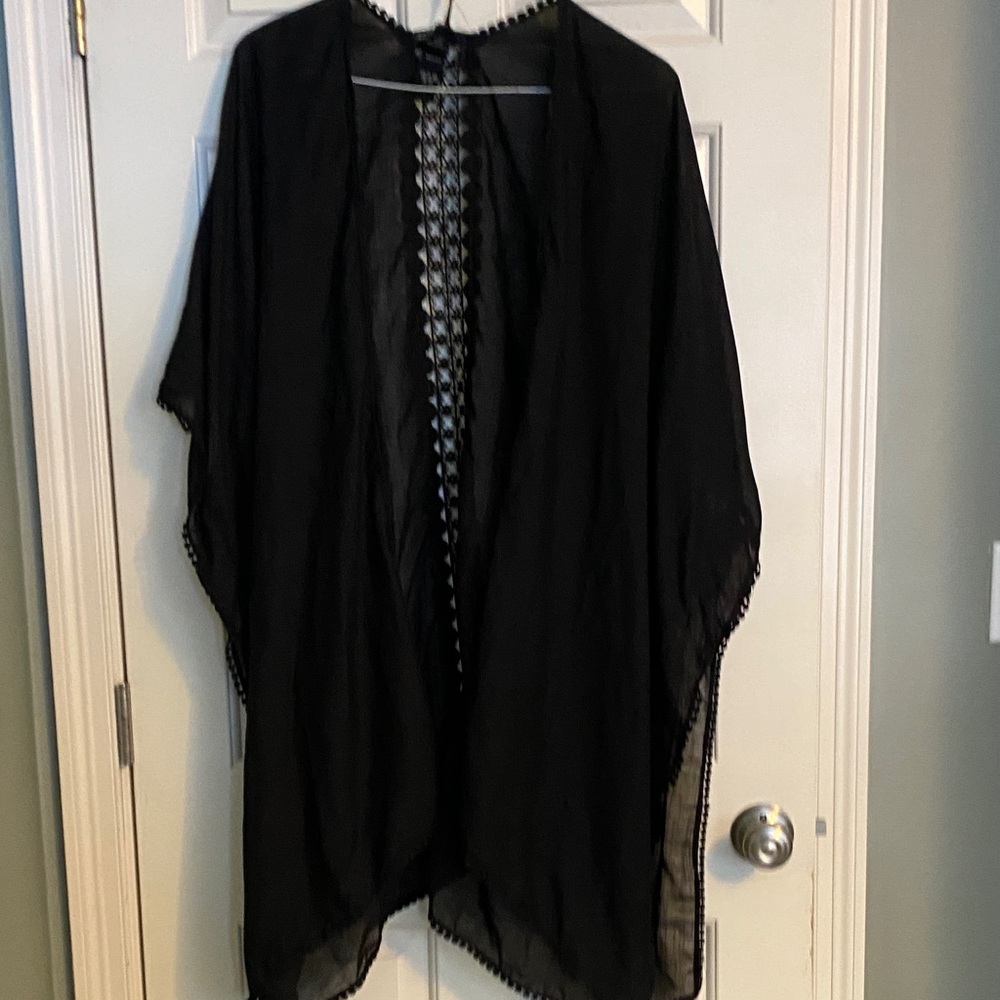 Rachel Zoe Black Sheer beach cover up
